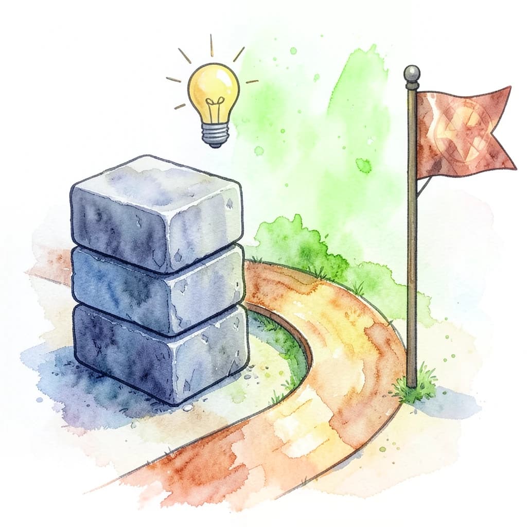 Illustration of barriers, a solution path, and success markers representing common outsourcing challenges and fixes.