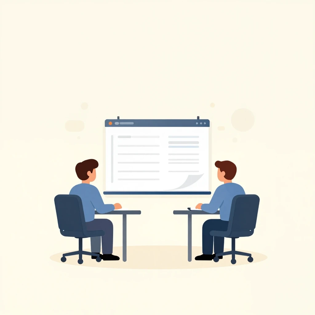 Illustration of connected chat bubbles, shared nodes, and teamwork links representing communication in outsourced development.