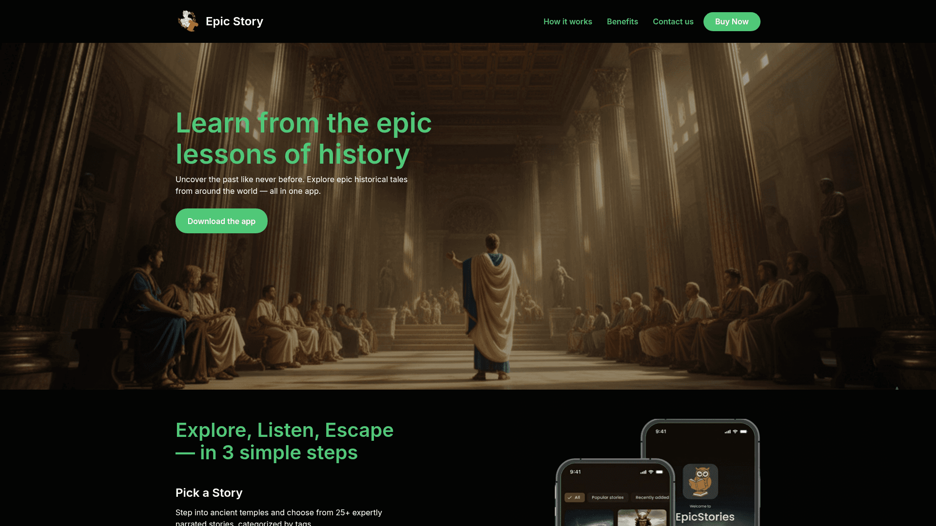 Epic Story — Historical Audio App