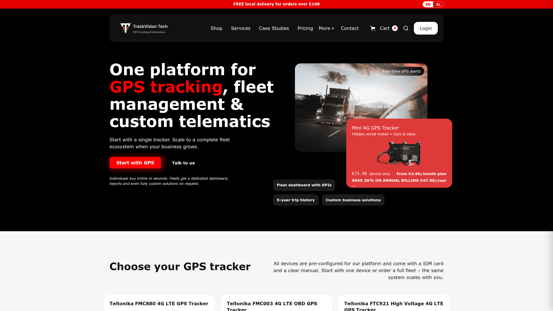 TrackVision Tech — GPS Tracking E-Commerce Platform