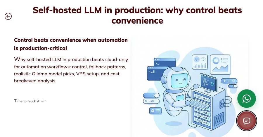 Self-hosted LLM in production: why control beats convenience